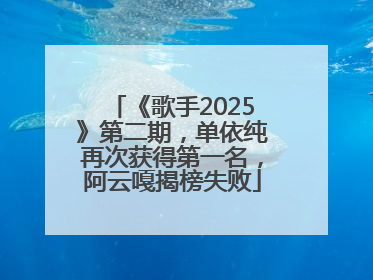 《歌手2025》第二期，单依纯再次获得第一名，阿云嘎揭榜失败