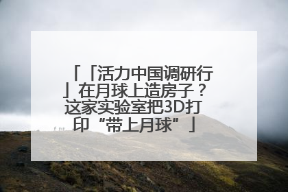 「活力中国调研行」在月球上造房子？这家实验室把3D打印“带上月球”