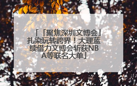 「聚焦深圳文博会」扎染玩转跨界！大理蓝续借力文博会斩获NBA等联名大单