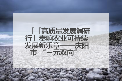 「高质量发展调研行」奏响农业可持续发展新乐章——庆阳市 “三元双向” 循环农业模式观察
