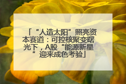 “人造太阳”照亮资本赛道：可控核聚变曙光下，A股“能源新星”迎来成色考验