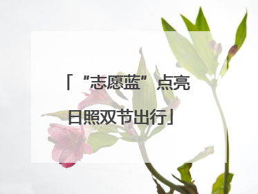 “志愿蓝”点亮日照双节出行