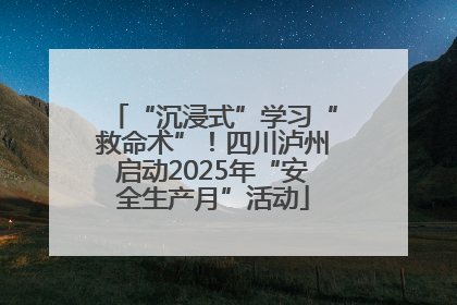 “沉浸式”学习“救命术”！四川泸州启动2025年“安全生产月”活动