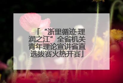 “浙里循迹·理润之江”全省机关青年理论宣讲省直选拔赛火热开赛