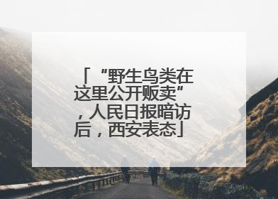 “野生鸟类在这里公开贩卖”，人民日报暗访后，西安表态