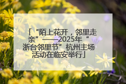 “陌上花开，邻里走亲”——2025年“浙台邻里节”杭州主场活动在临安举行