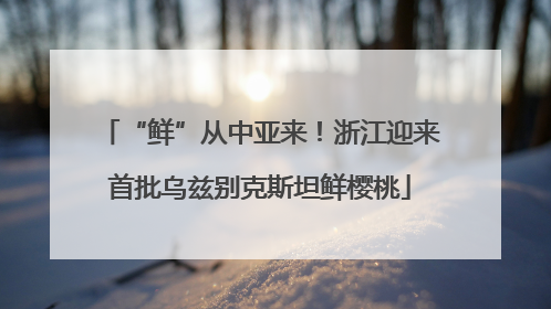 “鲜”从中亚来！浙江迎来首批乌兹别克斯坦鲜樱桃