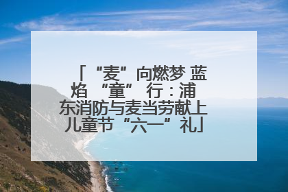 “麦”向燃梦 蓝焰 “童” 行：浦东消防与麦当劳献上儿童节“六一”礼