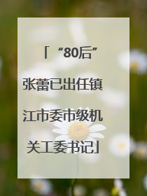 “80后”张蕾已出任镇江市委市级机关工委书记
