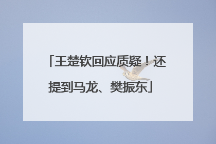 王楚钦回应质疑！还提到马龙、樊振东