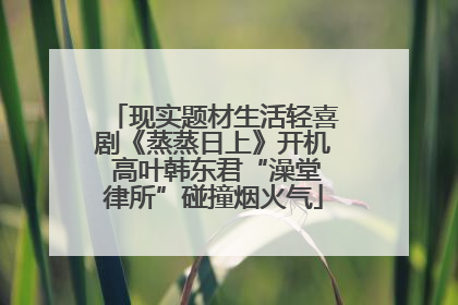 现实题材生活轻喜剧《蒸蒸日上》开机 高叶韩东君“澡堂律所”碰撞烟火气