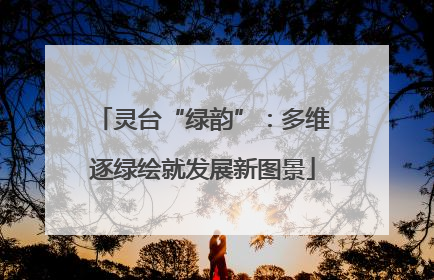 灵台“绿韵”：多维逐绿绘就发展新图景