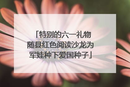 特别的六一礼物 随县红色阅读沙龙为军娃种下爱国种子