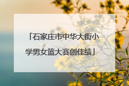 石家庄市中华大街小学男女篮大赛创佳绩