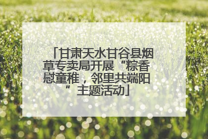 甘肃天水甘谷县烟草专卖局开展“粽香慰童稚，邻里共端阳”主题活动