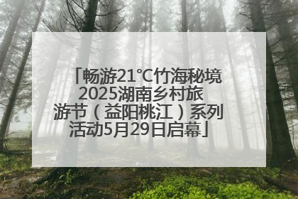 畅游21℃竹海秘境 2025湖南乡村旅游节（益阳桃江）系列活动5月29日启幕