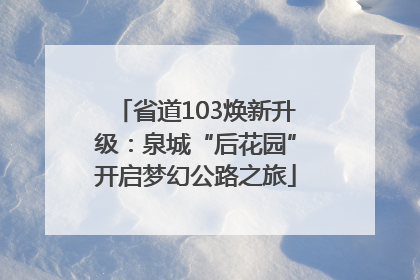 省道103焕新升级：泉城“后花园”开启梦幻公路之旅