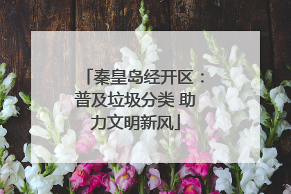 秦皇岛经开区：普及垃圾分类 助力文明新风