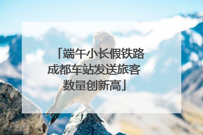 端午小长假铁路成都车站发送旅客数量创新高