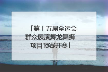 第十五届全运会群众展演舞龙舞狮项目预赛开赛
