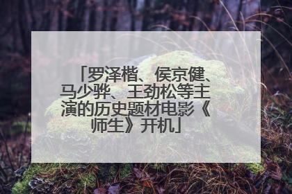 罗泽楷、侯京健、马少骅、王劲松等主演的历史题材电影《师生》开机
