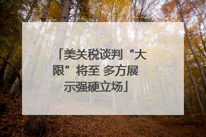 美关税谈判“大限”将至 多方展示强硬立场