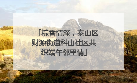 粽香情深，泰山区财源街道科山社区共织端午邻里情