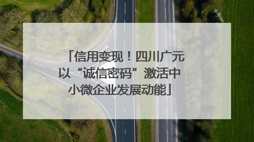 信用变现！四川广元以“诚信密码”激活中小微企业发展动能