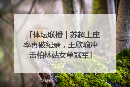 体坛联播｜苏超上座率再破纪录，王欣瑜冲击柏林站女单冠军