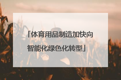 体育用品制造加快向智能化绿色化转型