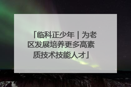 临科正少年｜为老区发展培养更多高素质技术技能人才