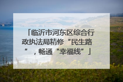 临沂市河东区综合行政执法局精修“民生路”，畅通“幸福线”