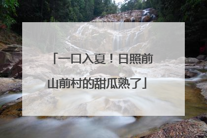 一口入夏！日照前山前村的甜瓜熟了