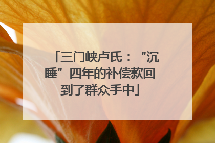 三门峡卢氏：“沉睡”四年的补偿款回到了群众手中