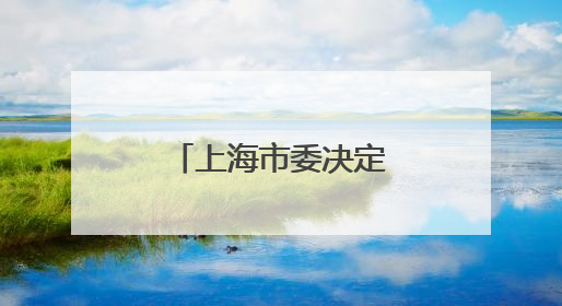 上海市委决定：张鸣履新