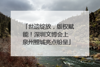 世遗绽放，版权赋能！深圳文博会上 泉州鲤城亮点纷呈