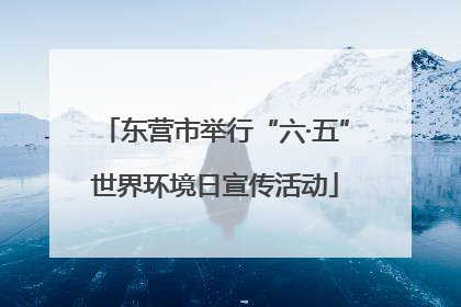 东营市举行“六·五”世界环境日宣传活动