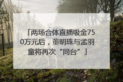 两场合体直播吸金750万元后，董明珠与孟羽童将再次“同台”