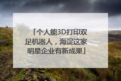 个人能3D打印双足机器人，海淀这家明星企业有新成果