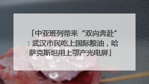 中亚班列带来“双向奔赴”：武汉市民吃上国际粮油，哈萨克斯坦用上鄂产光电屏
