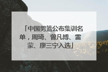 中国男篮公布集训名单，周琦、曾凡博、雷蒙、廖三宁入选