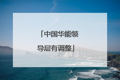 中国华能领导层有调整
