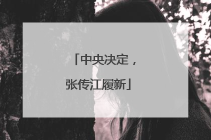 中央决定，张传江履新