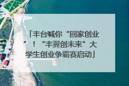 丰台喊你“回家创业”！“丰翼创未来”大学生创业争霸赛启动
