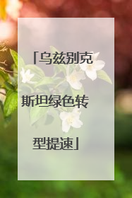 乌兹别克斯坦绿色转型提速