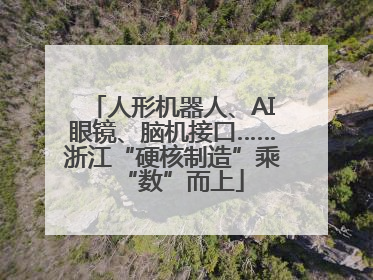 人形机器人、AI眼镜、脑机接口……浙江“硬核制造”乘“数”而上