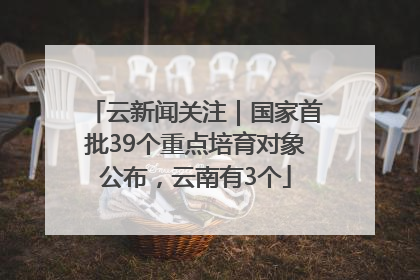 云新闻关注｜国家首批39个重点培育对象公布，云南有3个