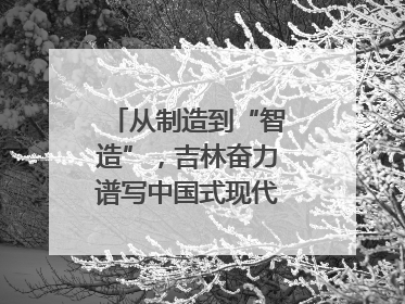 从制造到“智造”，吉林奋力谱写中国式现代化新篇章