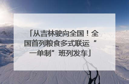 从吉林驶向全国！全国首列粮食多式联运“一单制”班列发车