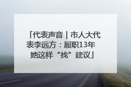 代表声音｜市人大代表李远方：履职13年 她这样“找”建议